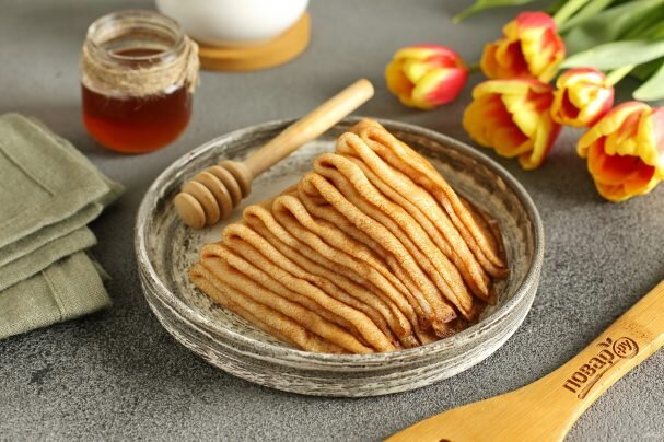 Заварные блины на молоке и йогурте