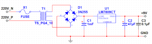 Рисунок 1. Схема блока питания.