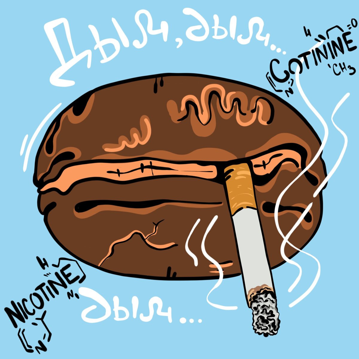 Кофе и никотин... модно, красиво и очень вредно 👿👿👿 хоть кофе замедляет вредное воздействие курения на организм, а в большом количестве уменьшают риск заболевание раком, но есть огромное НО!  При постоянном одновременном употреблении кофе и сигарет нервная система постепенно истощается, и человек может чувствовать постоянное раздражение, бессонницу и головную боль☹️
Удар по жкт, который может привести к язве желудка🐋💨
Проблемы возникают и с сердечно-сосудистой системой. Кофе и сигареты вместе приводят к повышенному риску инсульта😵
Лучше отказаться от сигарет вовсе и сделать выбор в пользу кофе. Через 48 часов, как вы бросите курить, никотин и продукты его распада полностью покинут организм, начнут восстанавливаться нервные окончания. Смола и другие вещества негативно воздействуют на вкусовые сосочки языка, уменьшая в них количество кровеносных сосудов. Теперь вкусы станут вновь ярче. Хотя у заядлых курильщиков вкус может и вовсе никогда не вернуться ... 😢😢😢