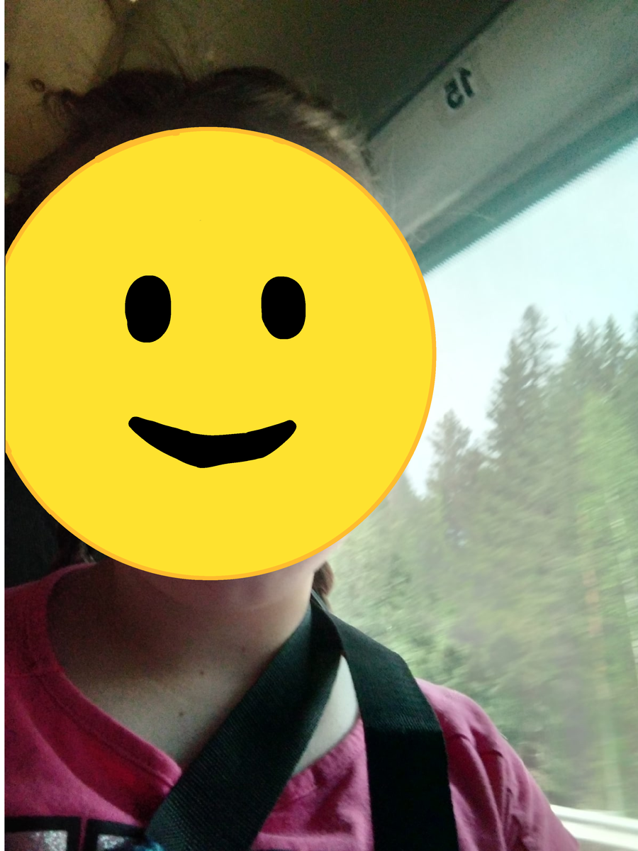 Я еду в автобусе.
