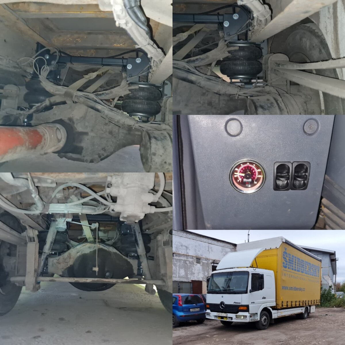 Установка пневмоподвески на Mercedes Benz Atego 815
