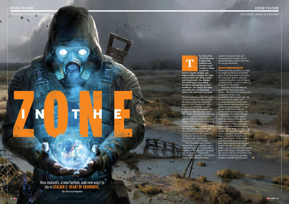 Свежий номер журнала PC Gamer с эксклюзивной информацией о S.T.A.L.K.E.R.  2: Сердце Чернобыля | Khornes | Дзен