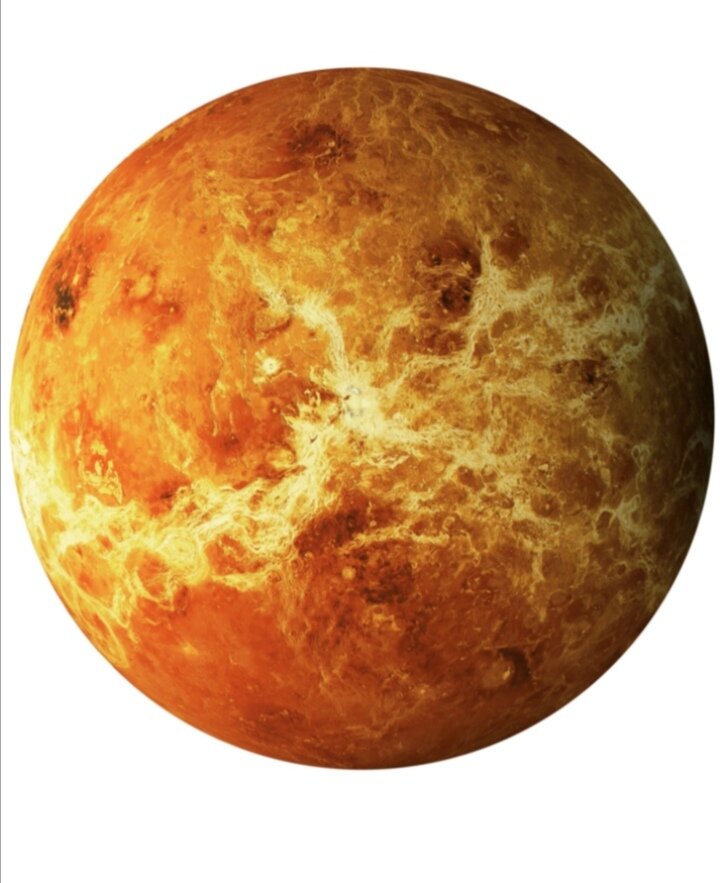 Фото планета венера на белом фоне