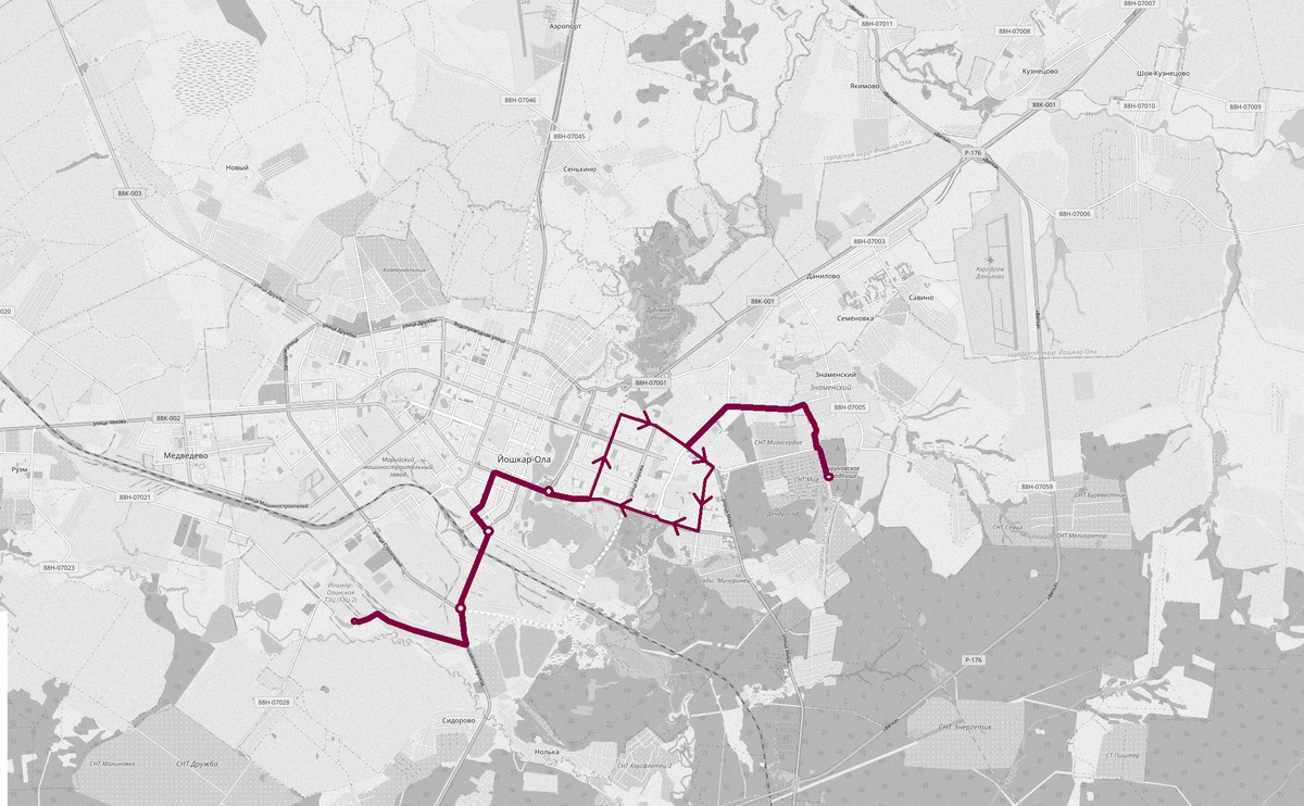 Автобусный маршрут №15. Разработка Поспехова И.А., 2020 г.