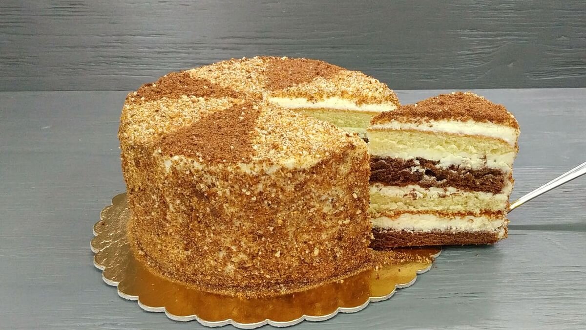 Торт Ванька кучерявый сметанный