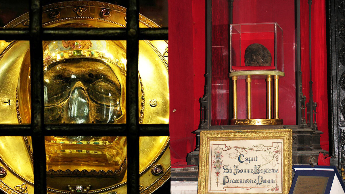 Слева голова из Амьенского собора, справа из Сан-Сильвестро-ин-Капите