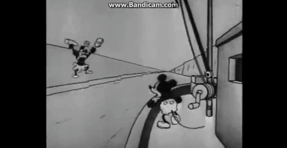 Кадр из мультфильма "Пароходик Вилли" 