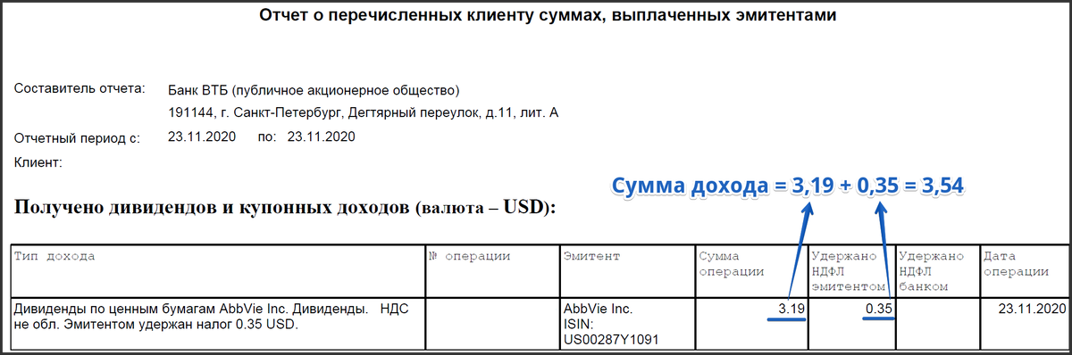 Налоги при выплате дивидендов. Удержан НДФЛ С дивидендов. Отчет по дивидендам. Сумма дохода.