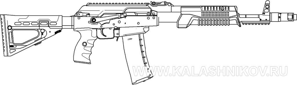 Схематическое изображение карабина KSZ-223