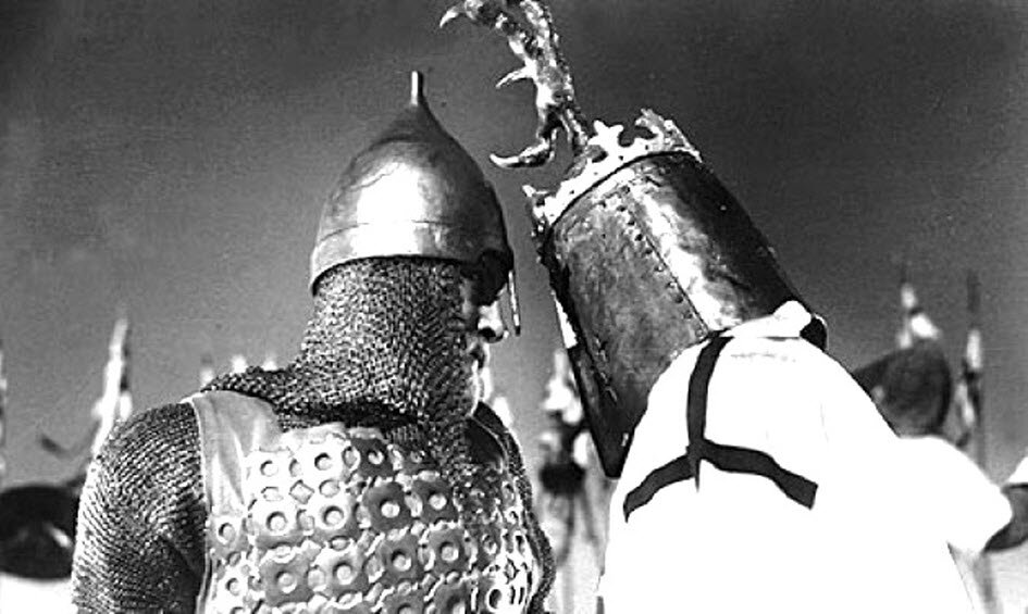 Кадр из фильма Сергея Эйзенштейна "Александр Невский" (1938 г).