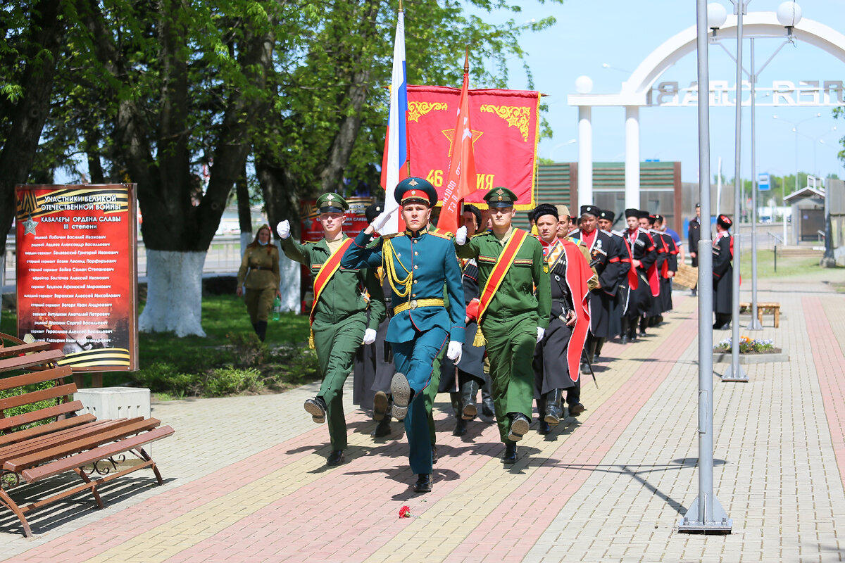 Церемония перезахоронения советских воинов в станице Динской.