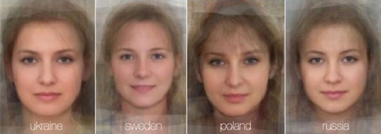 УСРЕДНЁННЫЕ ФОТОРОБОТЫ ЖЕНЩИН СОСЕДНИХ НАРОДОВ. (имама.ру)