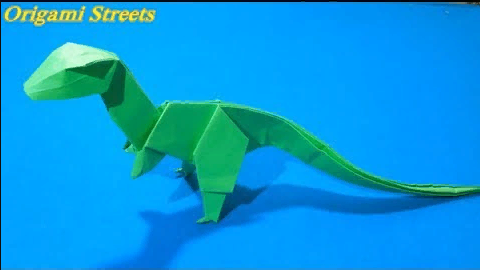 ОРИГАМИ ДИНОЗАВР ИЗ БУМАГИ | ORIGAMI DINOSAUR - YouTube | Origami, Art for kids, Dinosaur origami