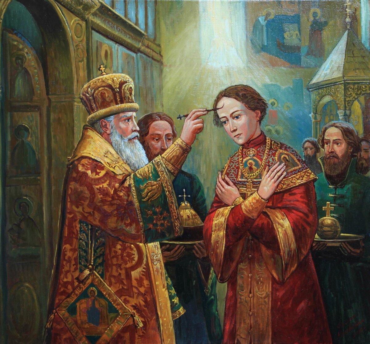 Святые м ф. Венчание Михаила Федоровича на царство.