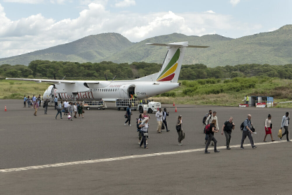 Турбовинтовые De Havilland Dash 8-400 проходят через многоэтапный перелет, чтобы добраться до Ethiopian Airlines. Фото: Getty Images