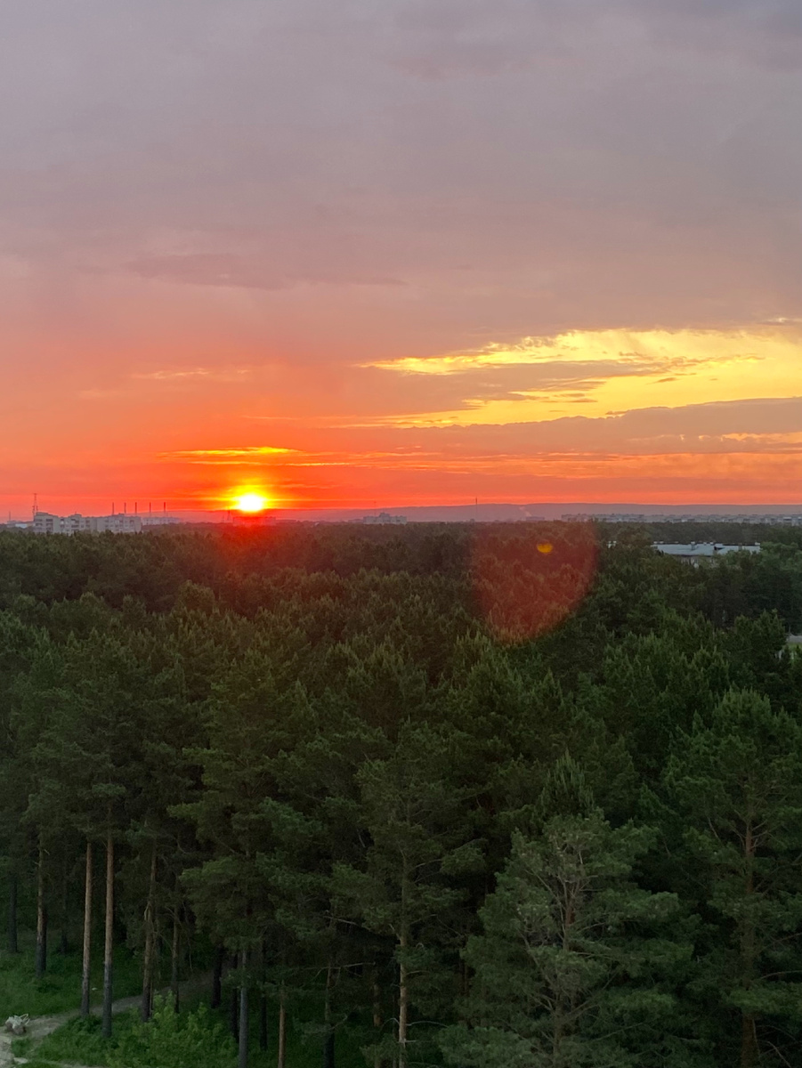 Рассвет из маминого окна