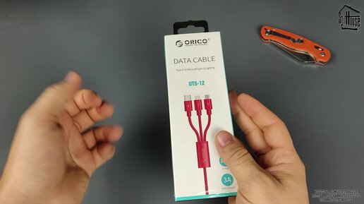 Тройной кабель для зарядки телефонов с разъмами Lightning, micro usb, usb type c