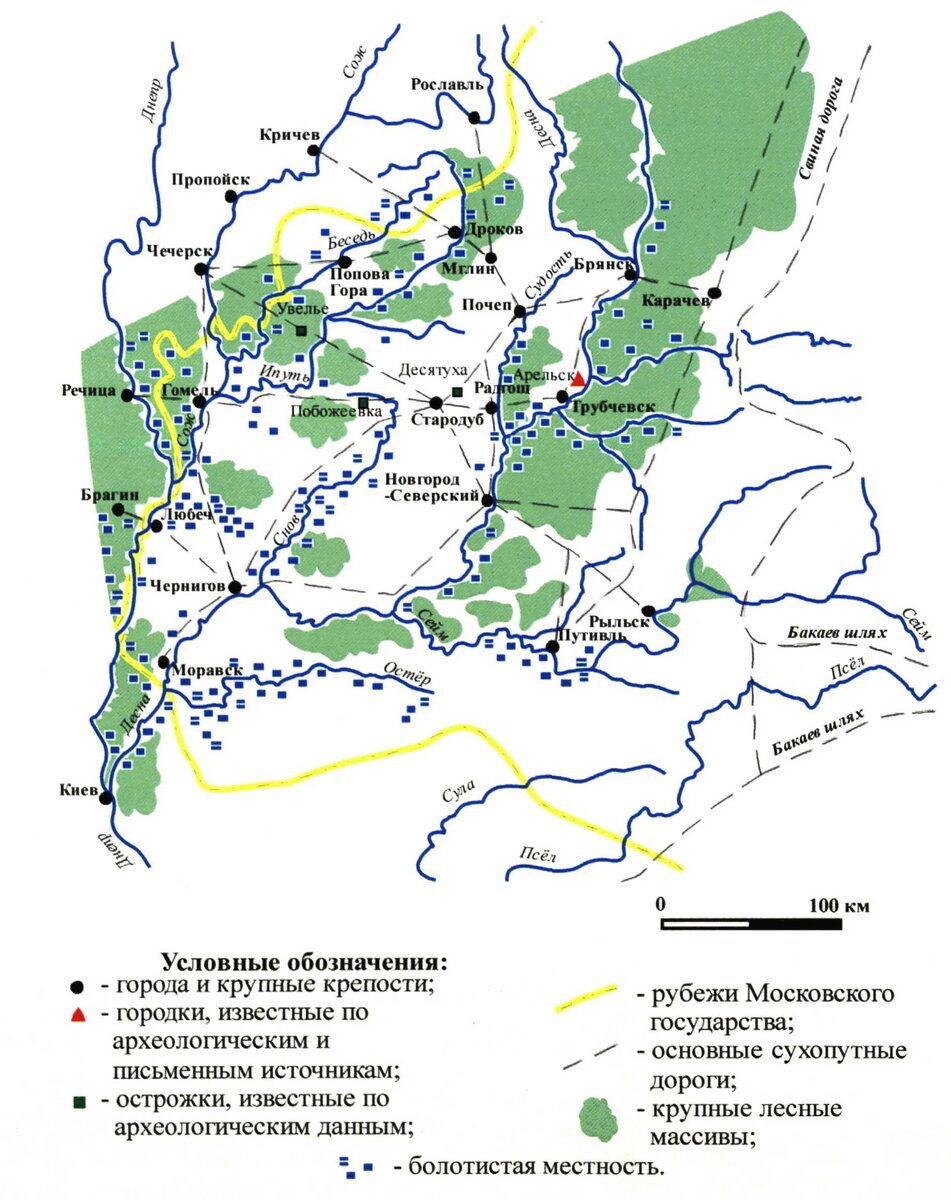 Карта Северщины.