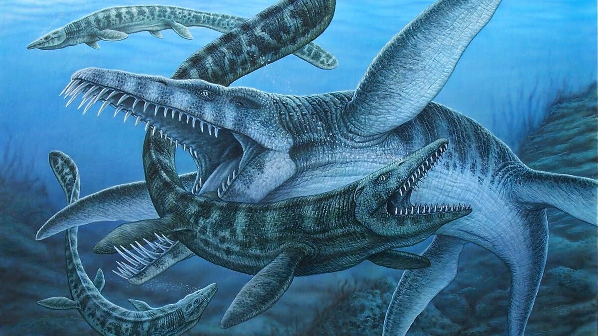 Морские динозавры арт