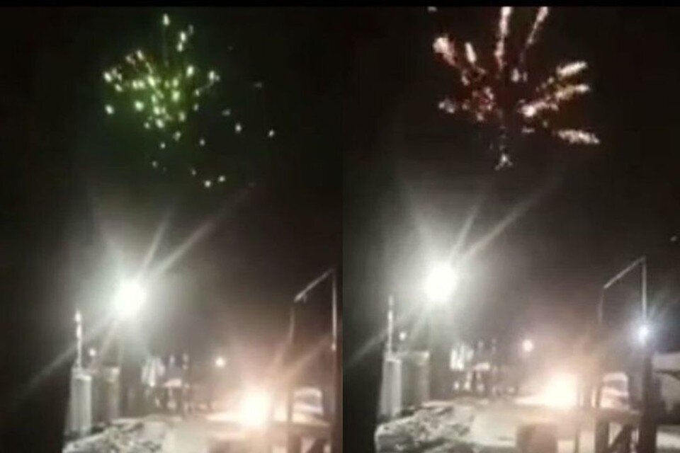     В Новосибирске мобилизованных проводили в зону СВО салютами. Фото: Кадр из видео\"Подъем"
