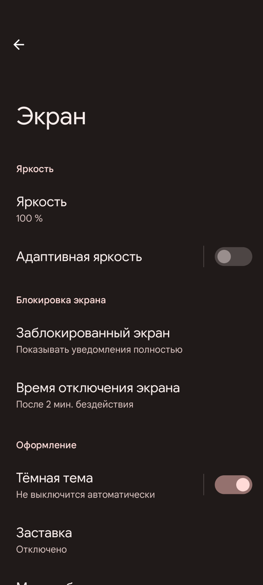 Рис. 1в. Яркость экрана 100%