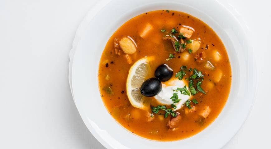 Солянка с индейкой