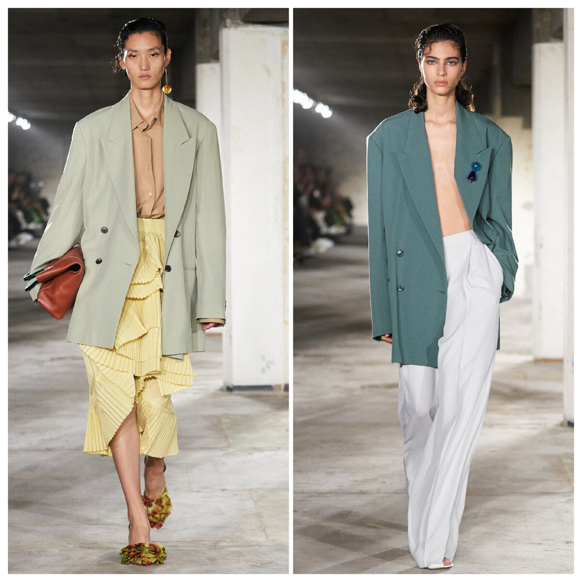 фото Pinterest, коллекция Dries Van Noten весна-лето 2023, коллаж составлен автором