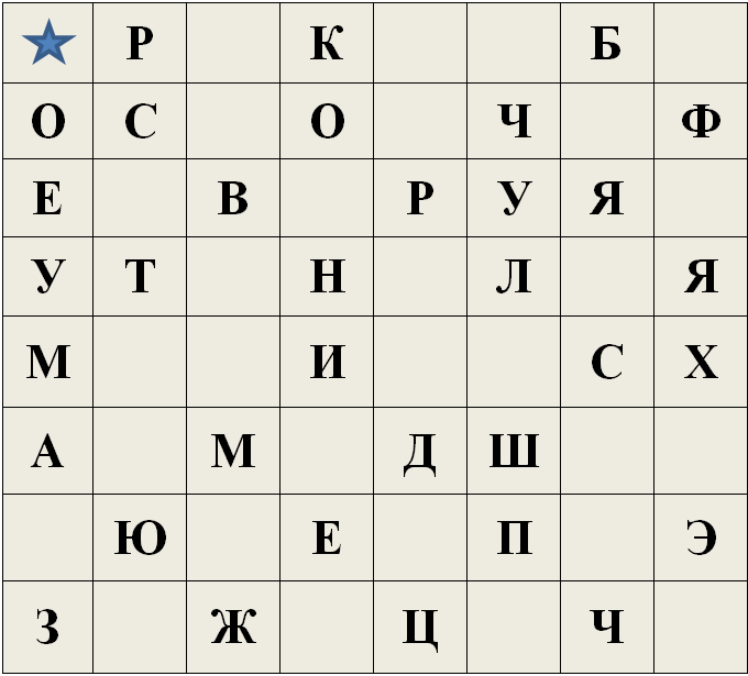 Слово состоящее из 6 букв