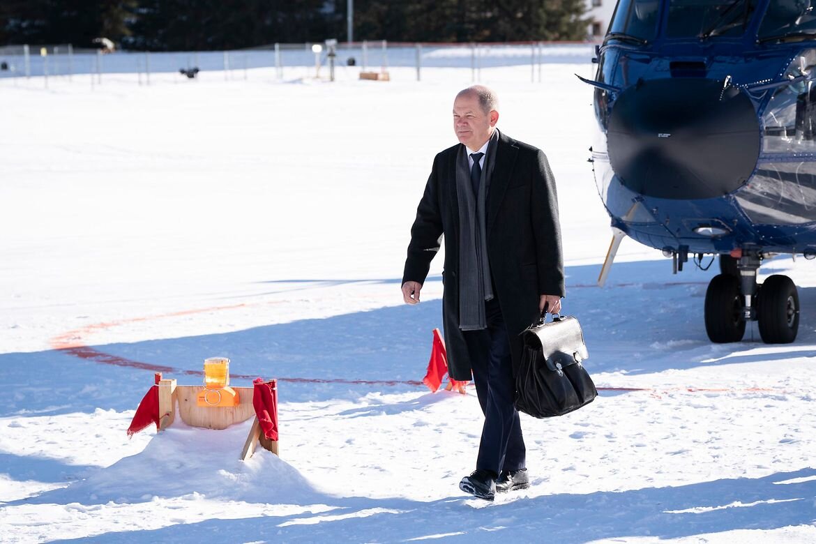 Канцлер Олаф Шольц в Давосе. Фото канцелярии федерального канцлера Германии.