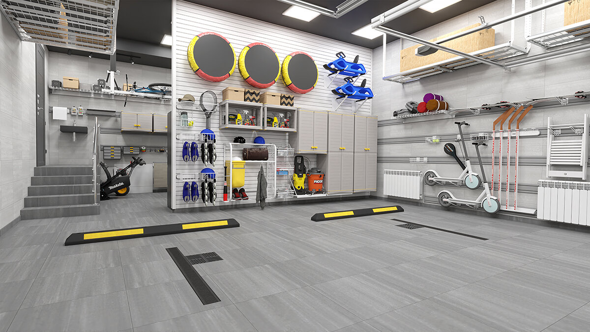 Гараж с функциональной перегородкой | GarageTek - Ваш идеальный гараж ...