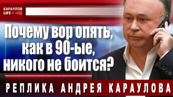 Почему вор опять, как в 90-ые, никого не боится?