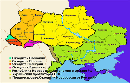 Ужгород и Черновецкий район уже фактически под протекторатом Венгрии и Румынии, пока без пересечения т.н. "государственной границы Незалежной".