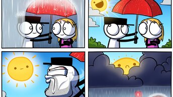 Про дождь, 10 смешных комиксов.