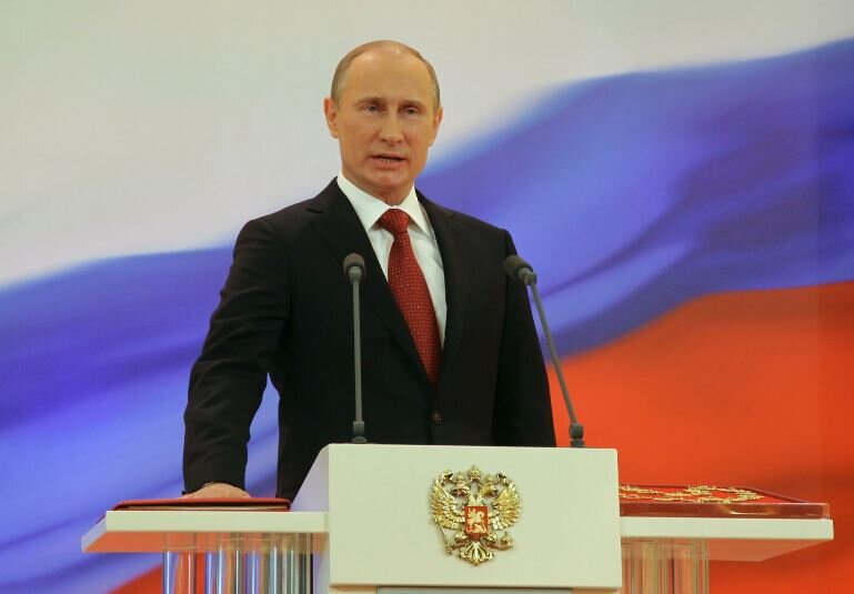Путин принимает присягу на церемонии вступления в должность Президента России (иллюстрация из открытых источников)