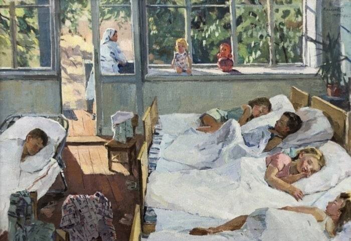 В.С. Семёнов (1928-2001). "В тихий час", 1964 год. Источник: https://i.mycdn.me/i?r=AyH4iRPQ2q0otWIFepML2LxRQhvNgpePEp71zLAiRM8FWQ&fn=w_612