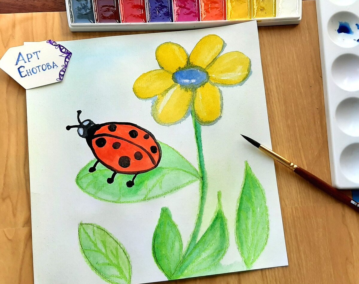 Легкое рисование с детьми красками