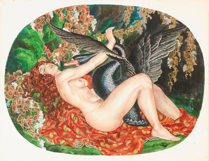 Николай Колмаков. Леда и лебедь.  1915