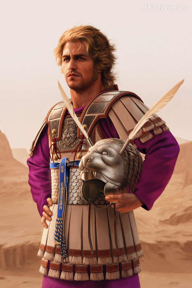 Александр Македонский . Художник  -  Joan Francesc Oliveras . Источник - https://www.artstation.com/jfoliveras