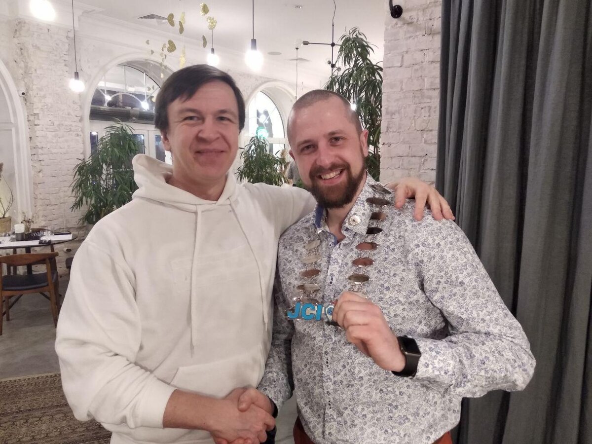 С президентом Харьковской палаты JCI - Алексеем Трифоновым