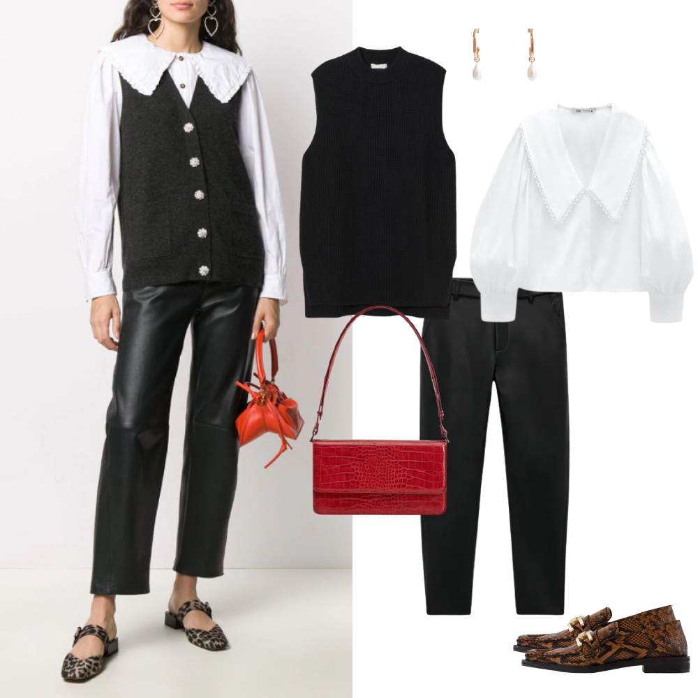 Жилет H&M, сумка Mango, остальное Zara