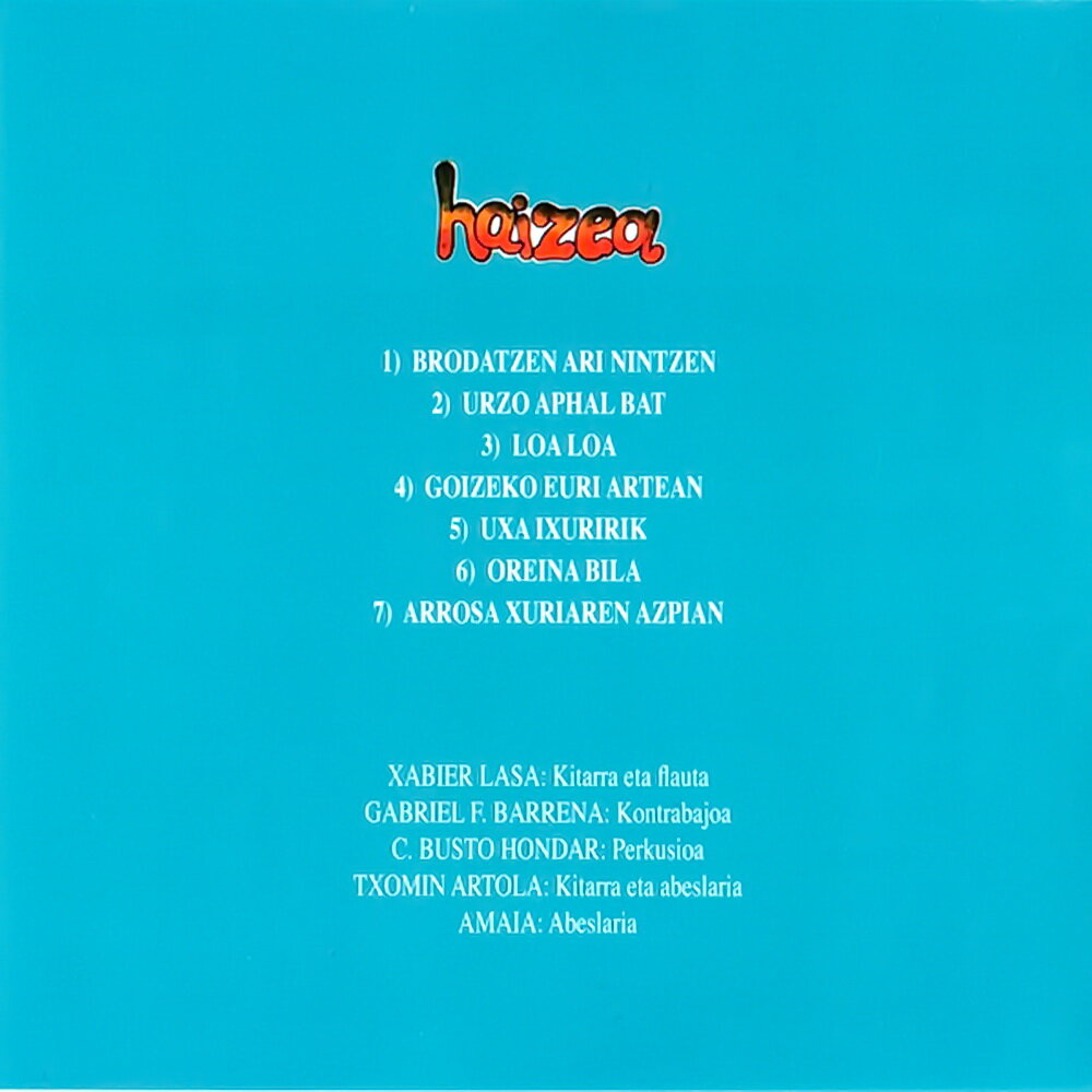 Haizea. Haizea 1977. Back