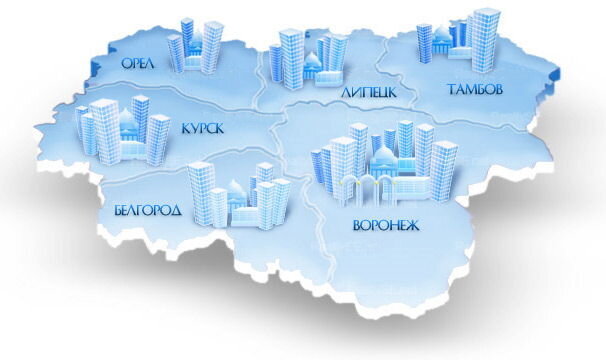 Карта черноземья по областям