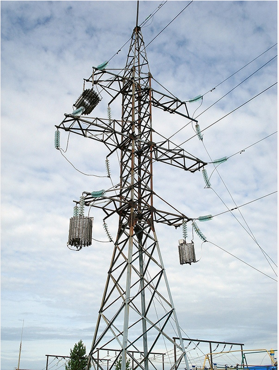 ВЧ-заградитель на опоре ВЛ