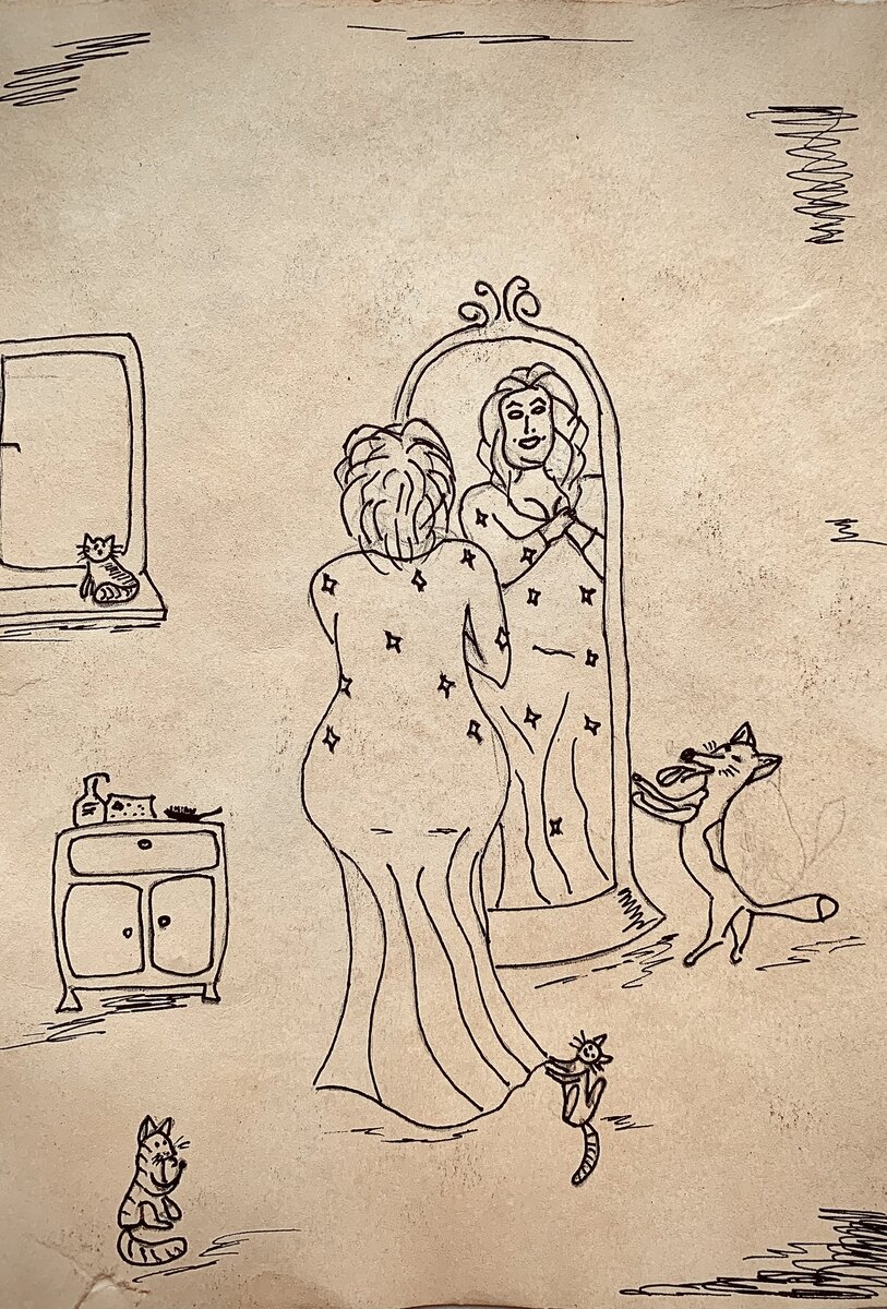 стильный образ. Иллюстрация автора канала.