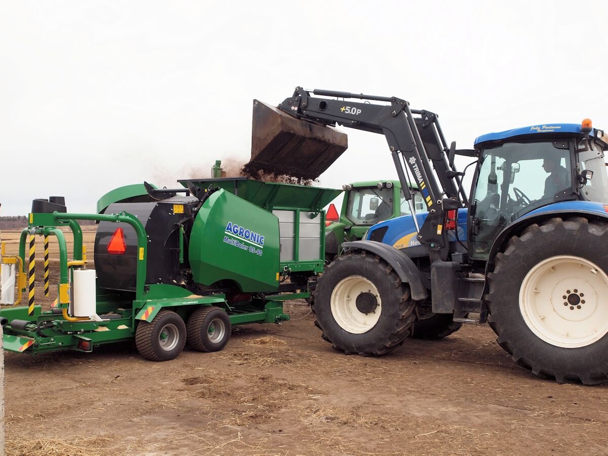 Инновации в заготовке кормов. Финский пресс-обмотчик AGRONIC MULTIBALER для  короткого сырья | Технологии расчистки | Дзен