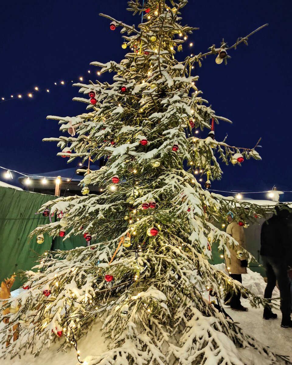 Елка там красивая, снежная была