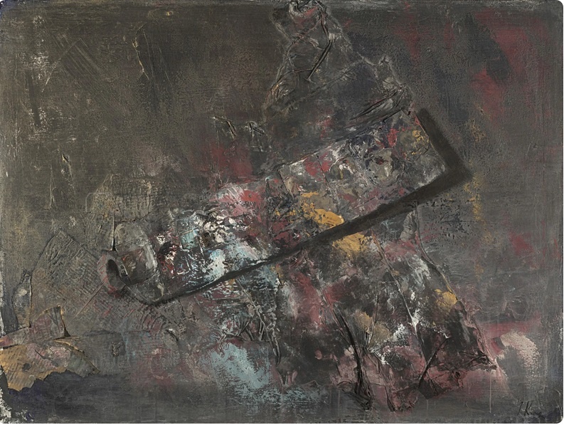 Купер. Пустой тюбик от краски. 2005. Холст, акрилик, коллаж.