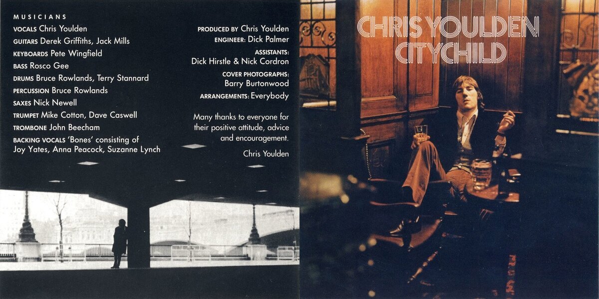 Chris Youlden. Citychild 1974. Inside. Обложка альбома.