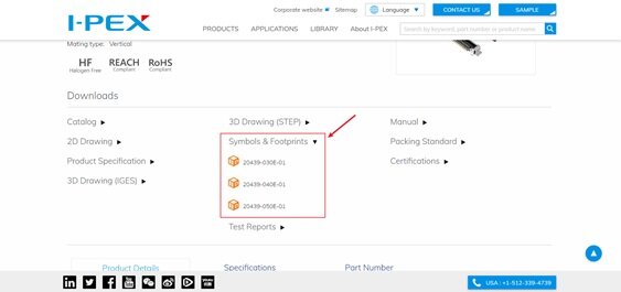 3D модели I-PEX на платформе SnapEDA 