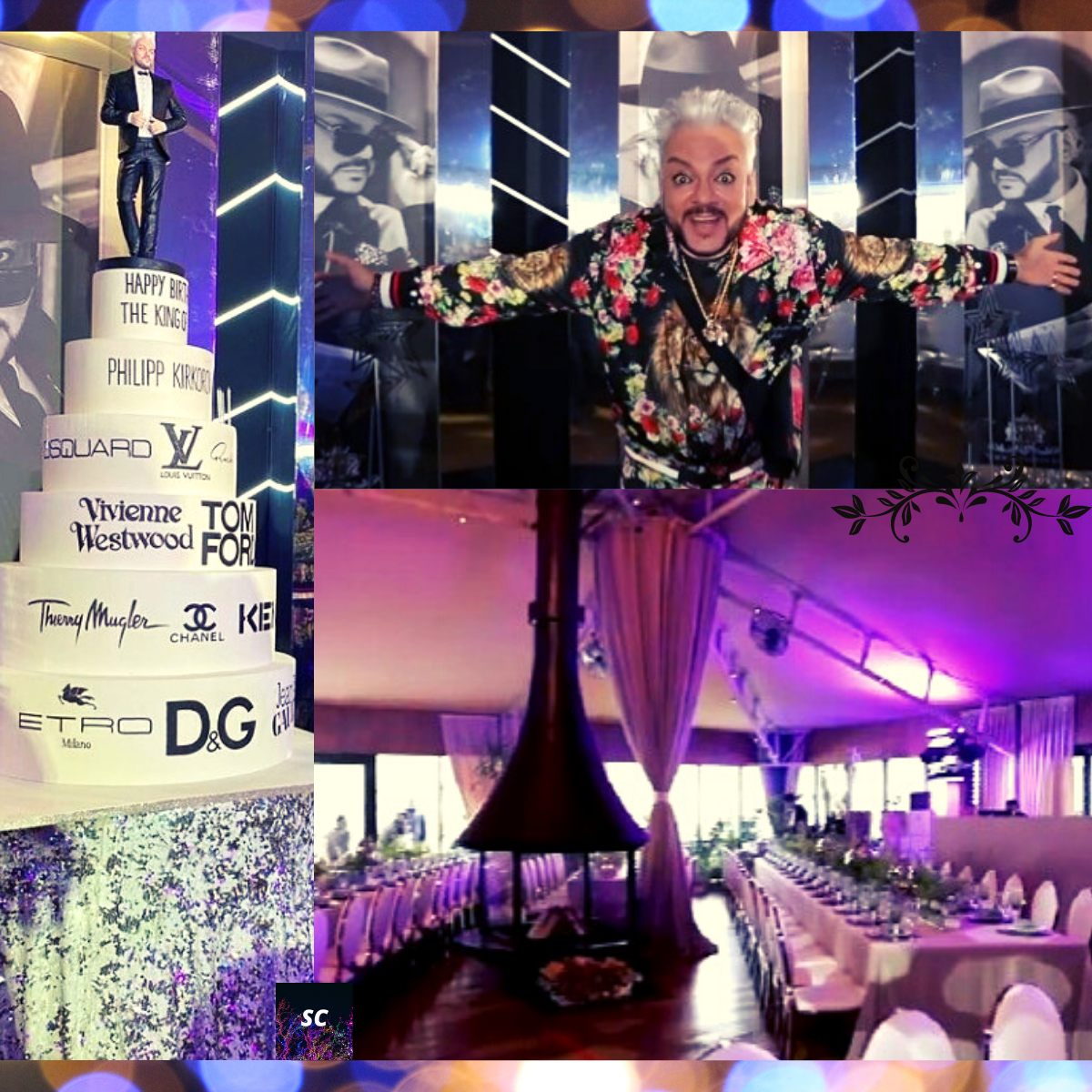 Филипп Киркорова, праздничный зал и именинный торт